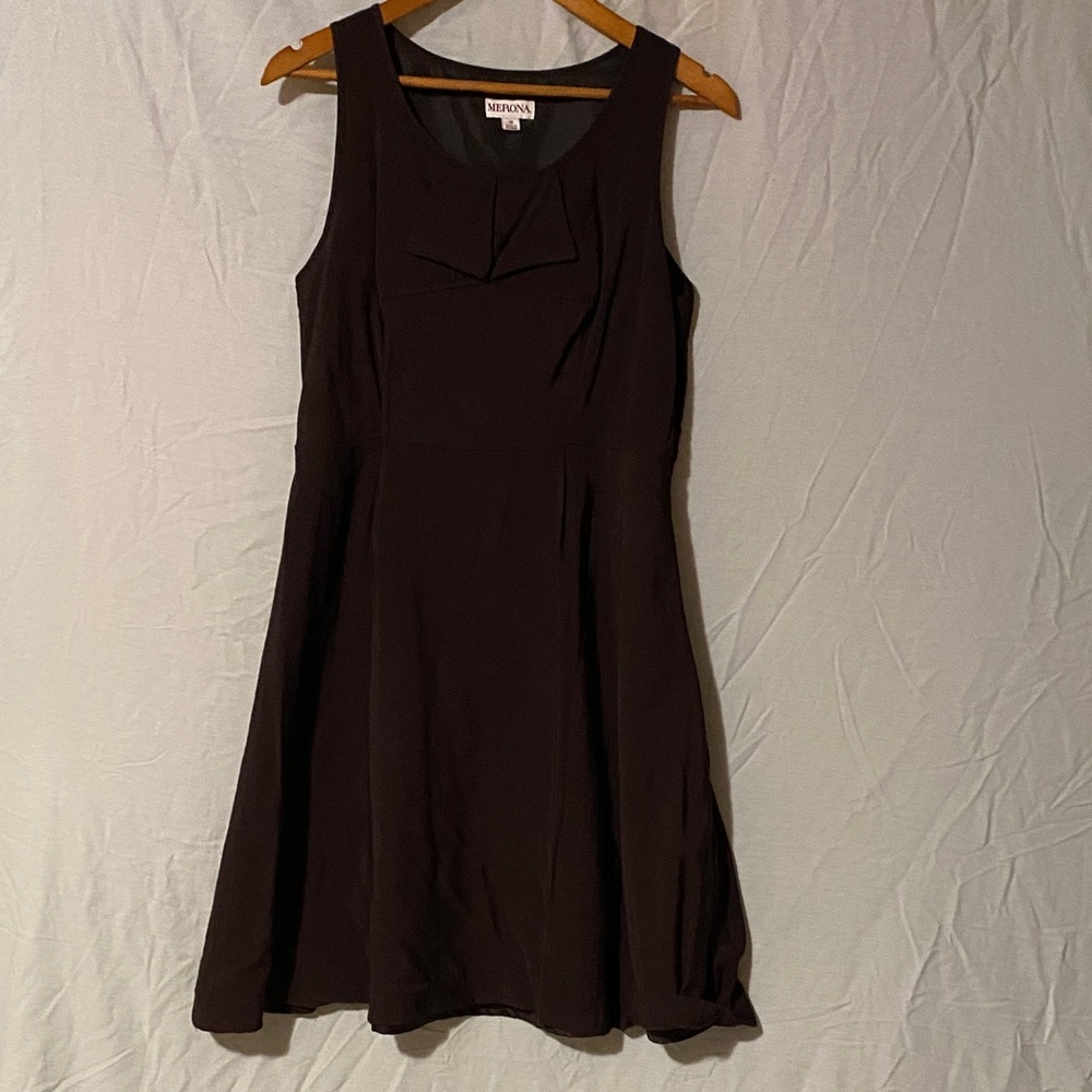 Merona Dark Brown Sleeveless Fit-and-Flare Dress